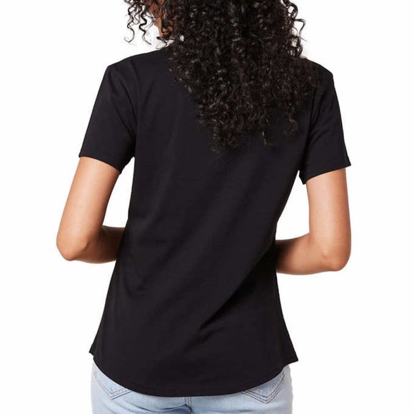 NWT General Standard Women's Stars & Stripes T-Shirt Black Size XL, $35 1B186 - Picture 2 of 2